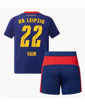 RB Leipzig David Raum #22 Maglia Gara Trasferta Repliche 2025-26 Bambino Maniche Corte
